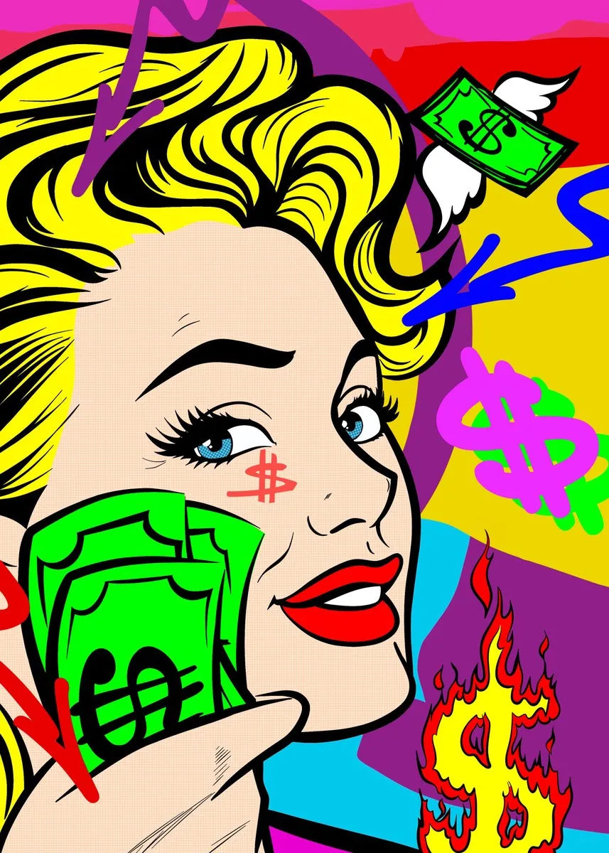 Fiery Femmes – Abstract Pop Art Canvas