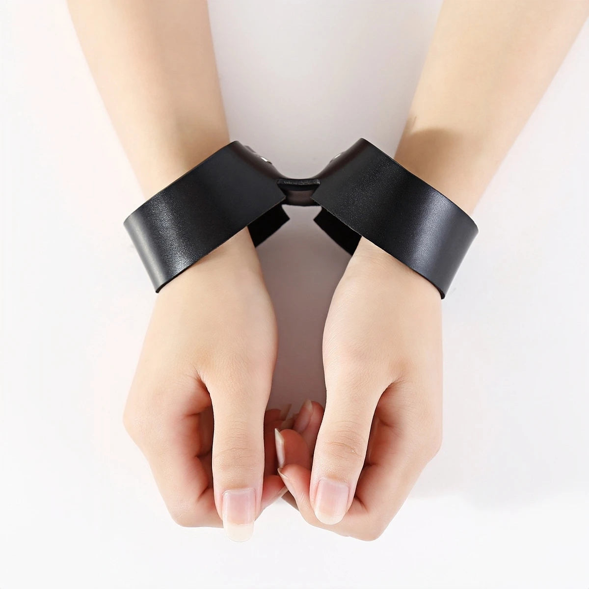 Leather Handcuffs Couple Bracelet – Sexy Role-Playing & Halloween Party Accessory | Stage Performance Props