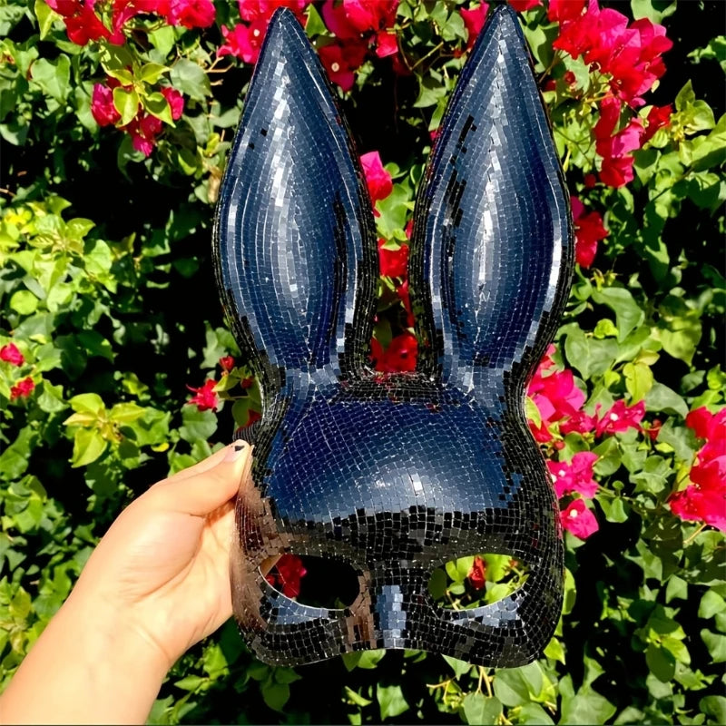 Realistic Rabbit Animal Face Mask – Adult Cosplay Accessory for Costume Parties & Events