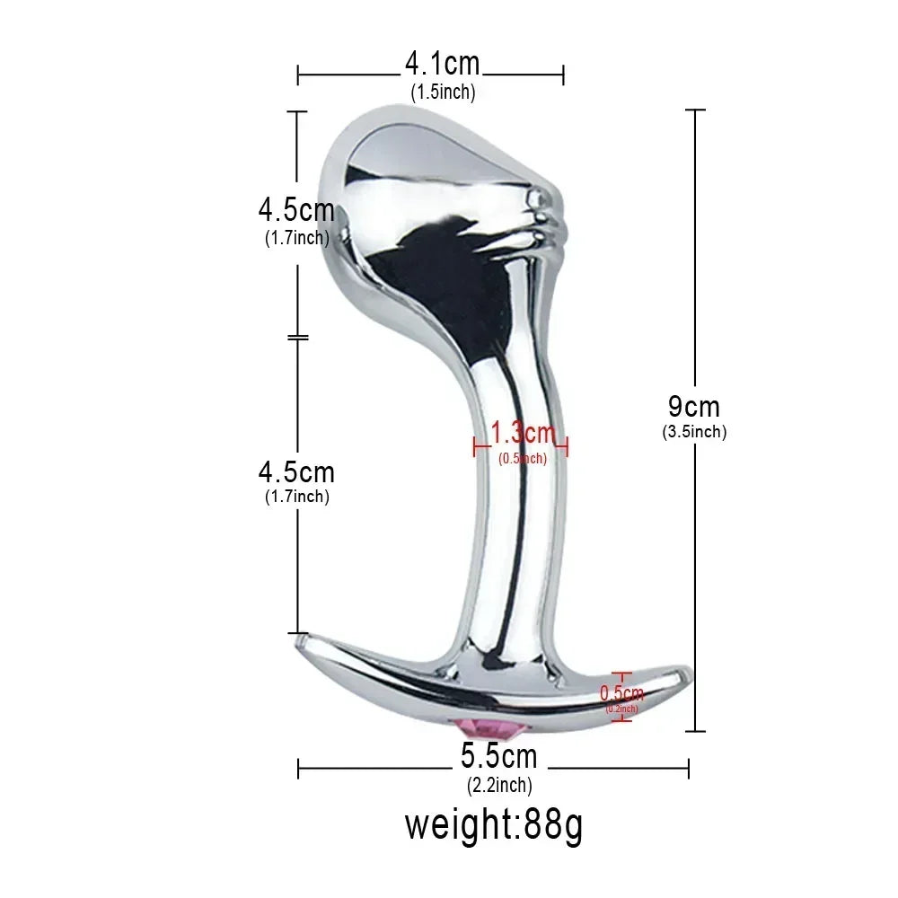 TitanGem – Stainless Steel Anal Plug with Crystal Base