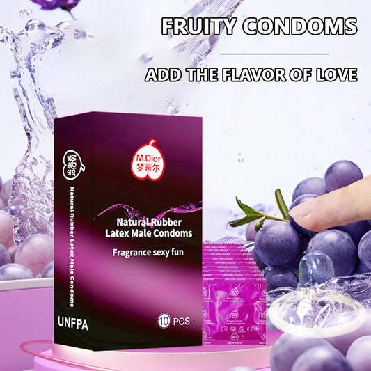 Ultra-Thin Lubricated Latex Condoms 10pcs Safe Use