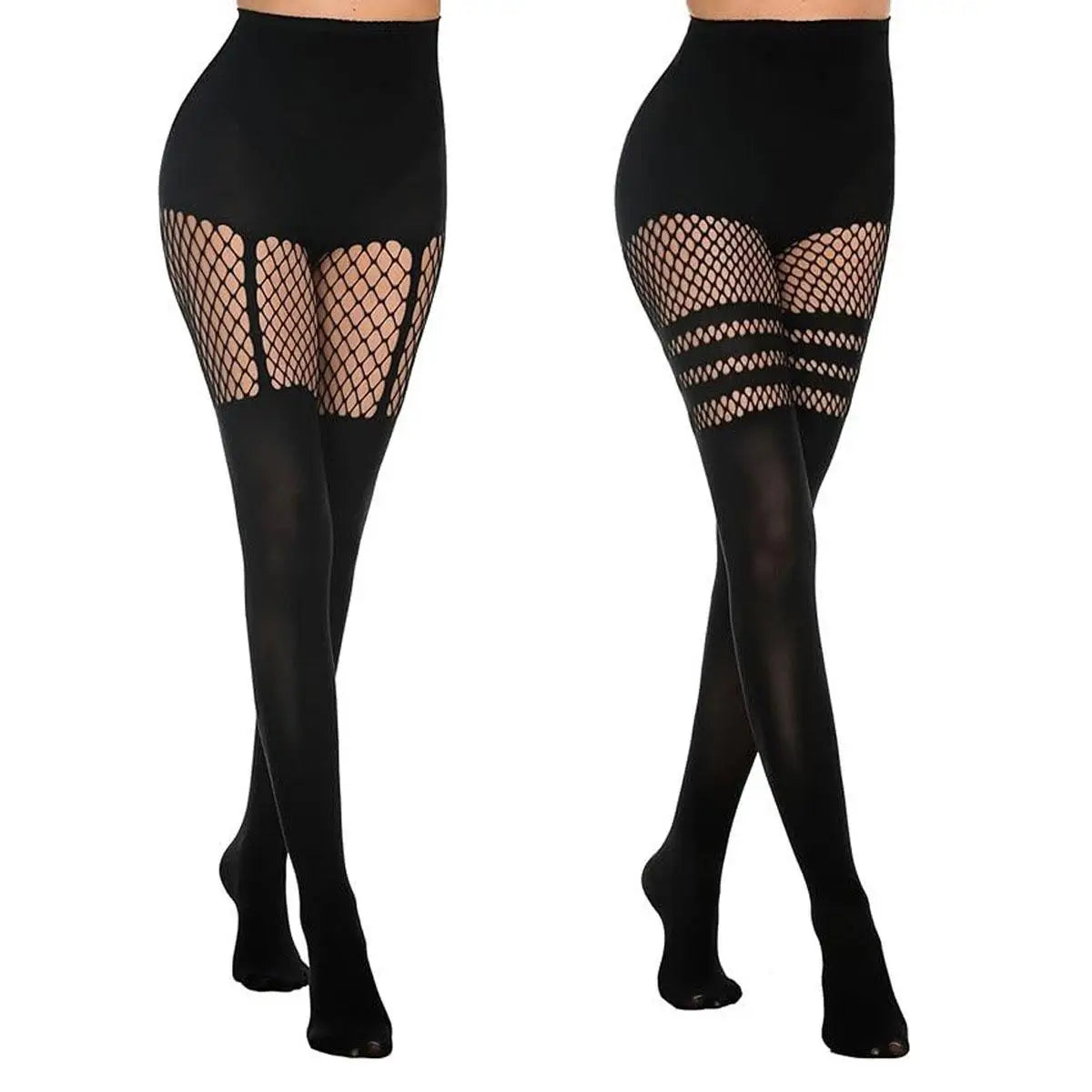 Night Out Glam – Sexy Black Mesh Tights