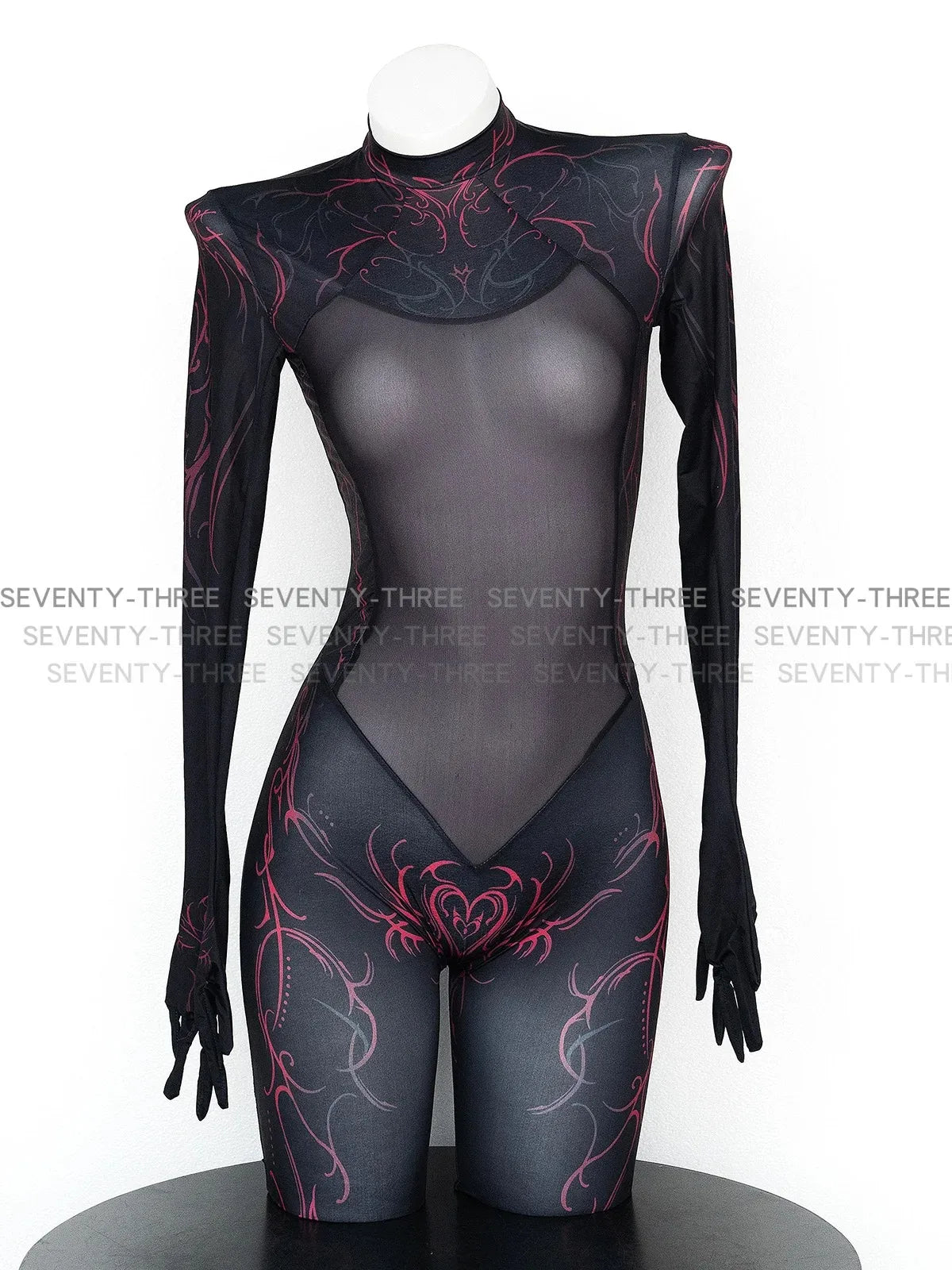 Sexy  Bunny Cosplay Jumpsuit – Mecha-Inspired Leotard & Stocking Bodysuit Set for Women