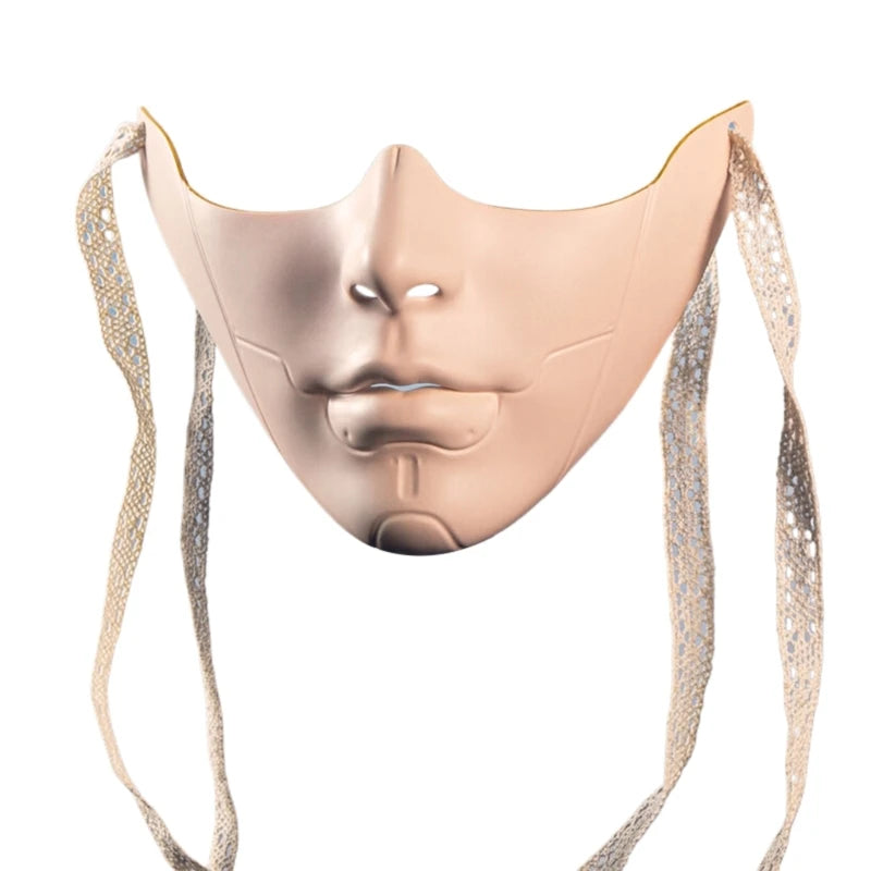 Mystique Masquerade Half-Face Mask – Unisex Costume for Cosplay & Halloween