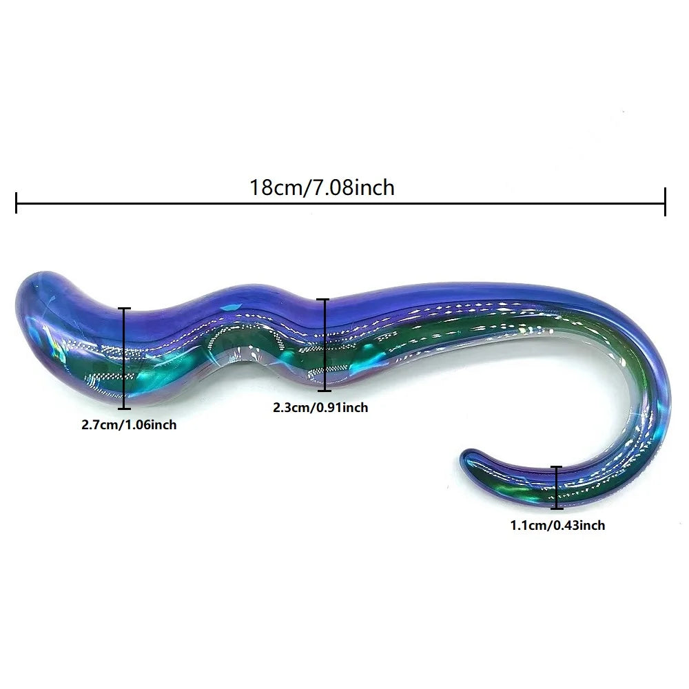 CrystalGlide Blue Glass Anal Plug – Unisex G-Spot & Anal Pleasure Massager