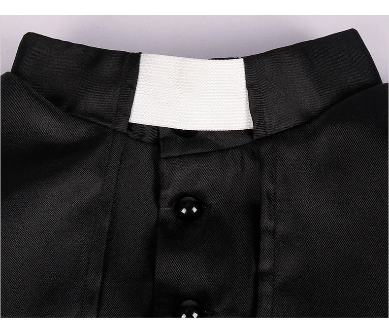Men's Robe Clergy Cassock Medieval Priest Costume Church Religious Roman Soutane Pope Pastor Father Costumes Mass Missionary Colours Cheeky Halloween Party