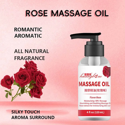 Natural Botanical Massage Oil – Organic Face & Body Oil for Relaxing, Moisturizing & Hydrating Skincare