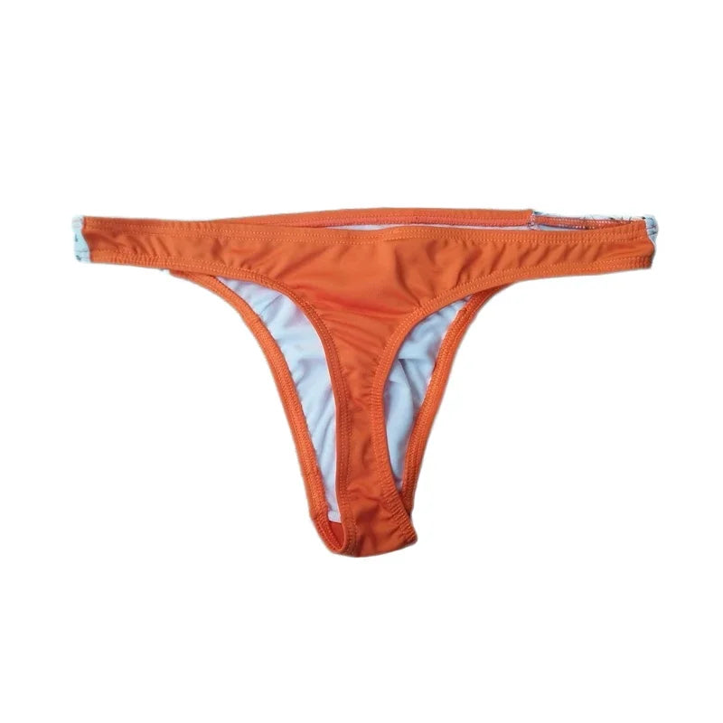 Men’s Low Waist Swim Trunks – Quick-Dry Bikini Style