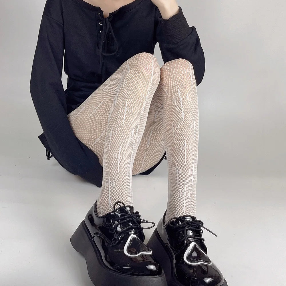 Gothic Allure – Sexy Lolita Fishnet Tights