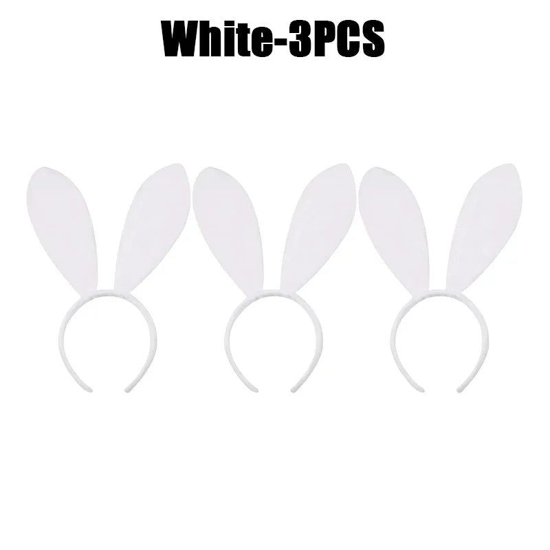 Bunny Ears Headband Set – 1-20 Pcs Rabbit Girl Hair Accessories for Easter, Halloween & Parties