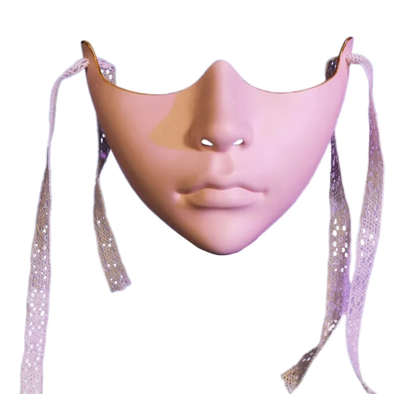 Unisex Half Face Mask – Cosplay & Party Photography Prop in a Range of Colours