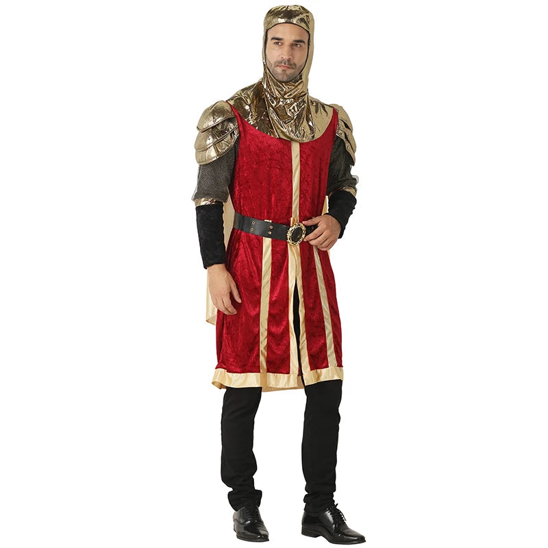 Men’s Renaissance King Costume – Medieval Knight Cosplay Outfit for Halloween, Carnival & Fancy Dress