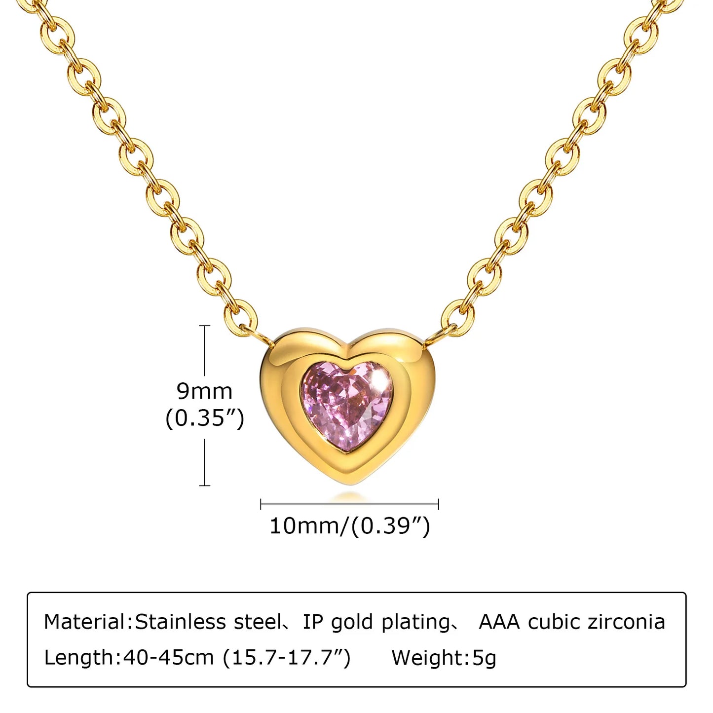 Golden Heart Locket Necklace with Crystal Pearl