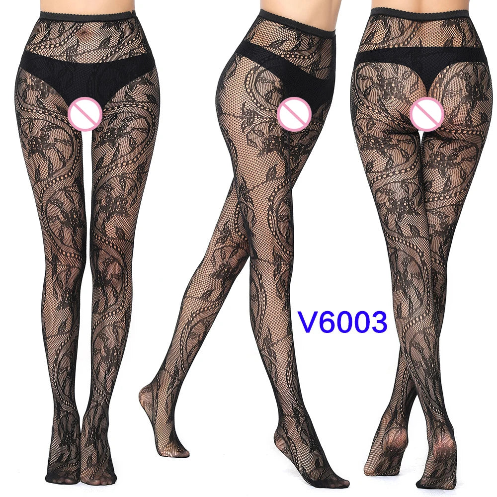Night Queen – Gothic Fishnet Tights for Bold Women