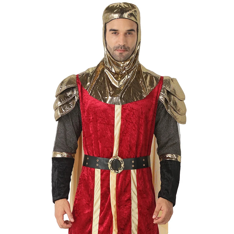 Men’s Renaissance King Costume – Medieval Knight Cosplay Outfit for Halloween, Carnival & Fancy Dress