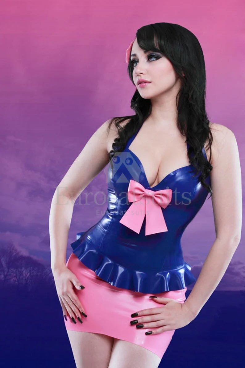 Fetish Meets Fashion – Sleek Latex top and skirt set