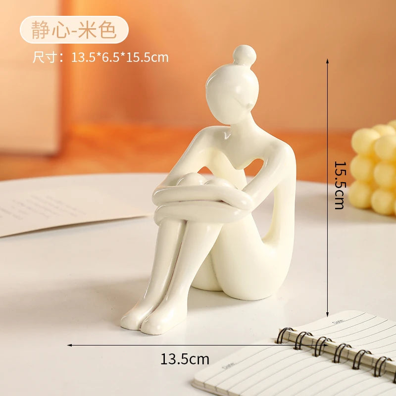 Nordic Abstract Couple Statue – Modern Art Figurine for Wine Cabinet, TV Stand & Home Décor