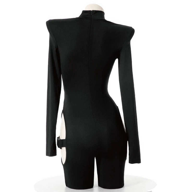 Assassin Agent Cosplay Jumpsuit – Sexy Combat Bodysuit for Festivals & Dance