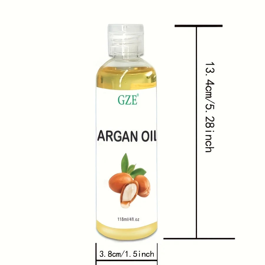 Organic Moroccan Argan Oil – 100% Pure, Cold-Pressed Virgin Oil for Hair, Face, Body & Scalp | Premium Moisturizer for Dry & Damaged Skin