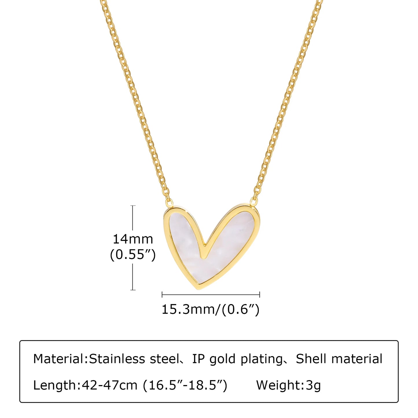 Golden Heart Locket Necklace with Crystal Pearl