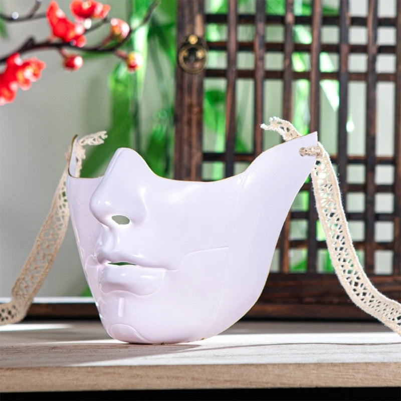 Mystique Masquerade Half-Face Mask – Unisex Costume for Cosplay & Halloween