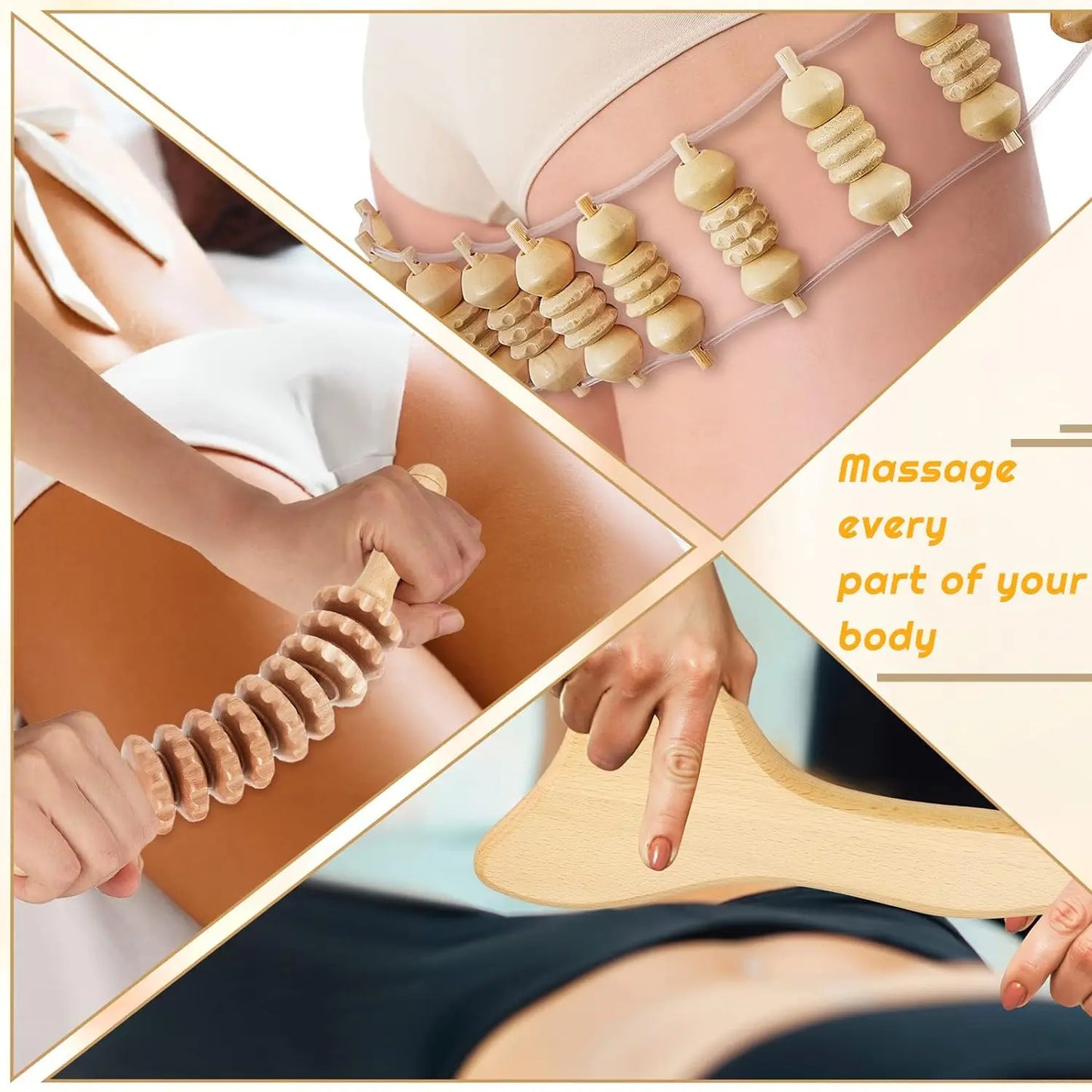 Professional Wood Massage Tools – Waist, Hip & Full Body