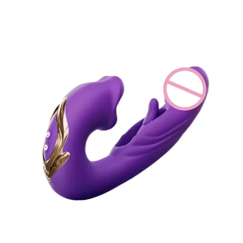 LuxeLick 5-in-1 Tongue Vibrator – Clit, Nipple, G-Spot & Anal Pleasure Toy