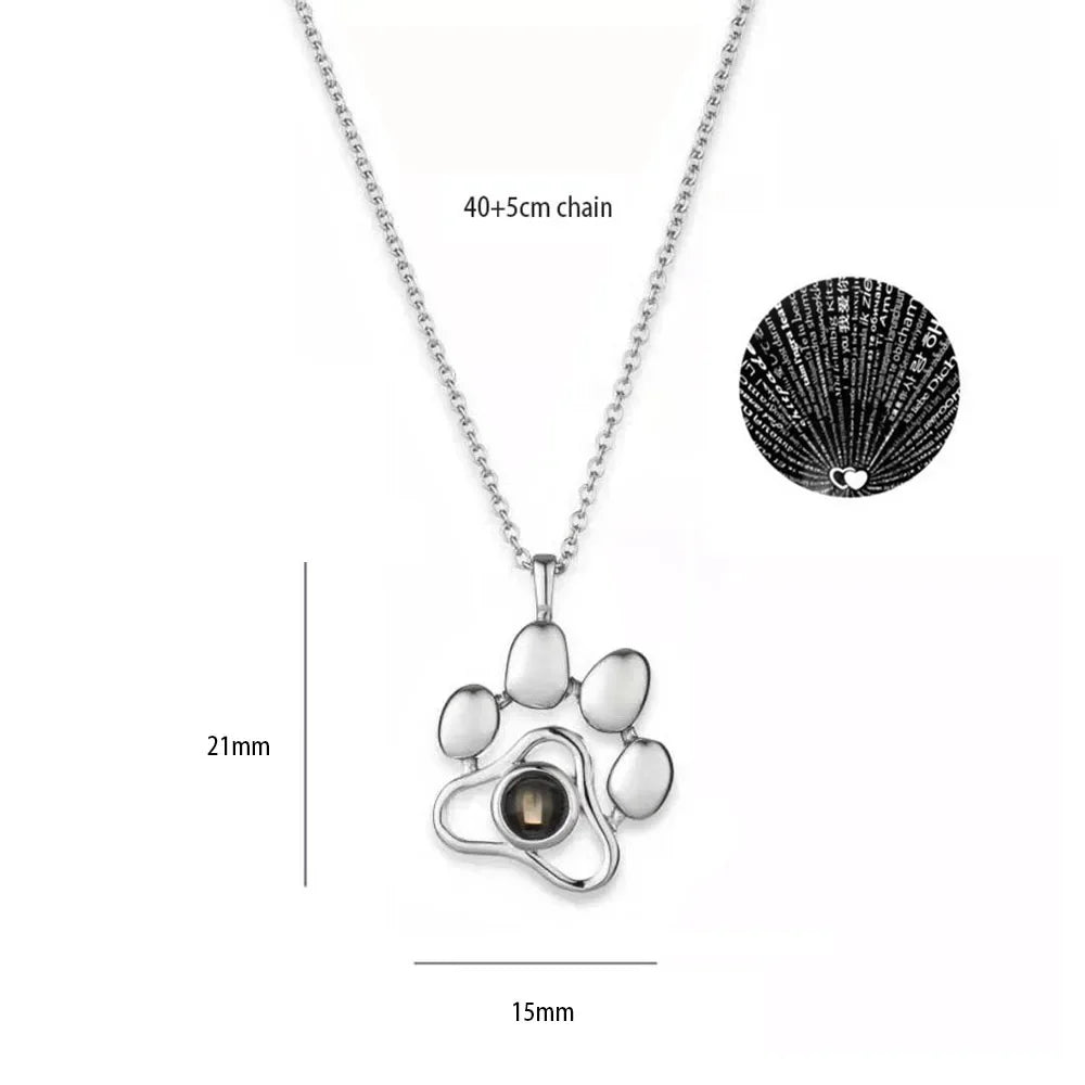 “I Love You in 100 Languages” Heart Pendant Necklace