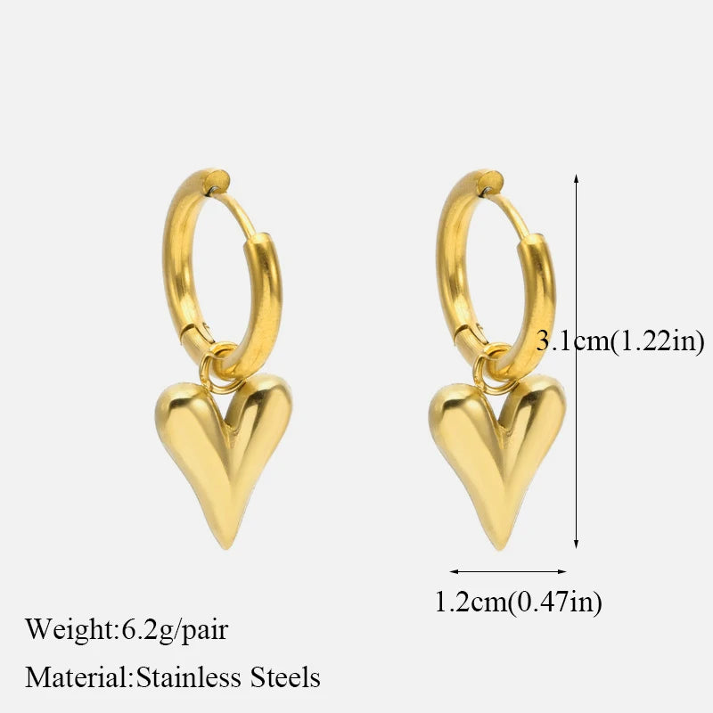 Golden Heart Waterproof Jewellery Set