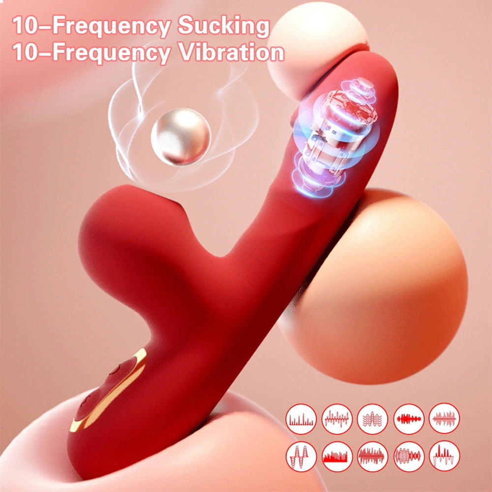 Ultimate Pleasure 3-in-1: Heated G-Spot Vibrator & Clitoral Sucking Stimulator