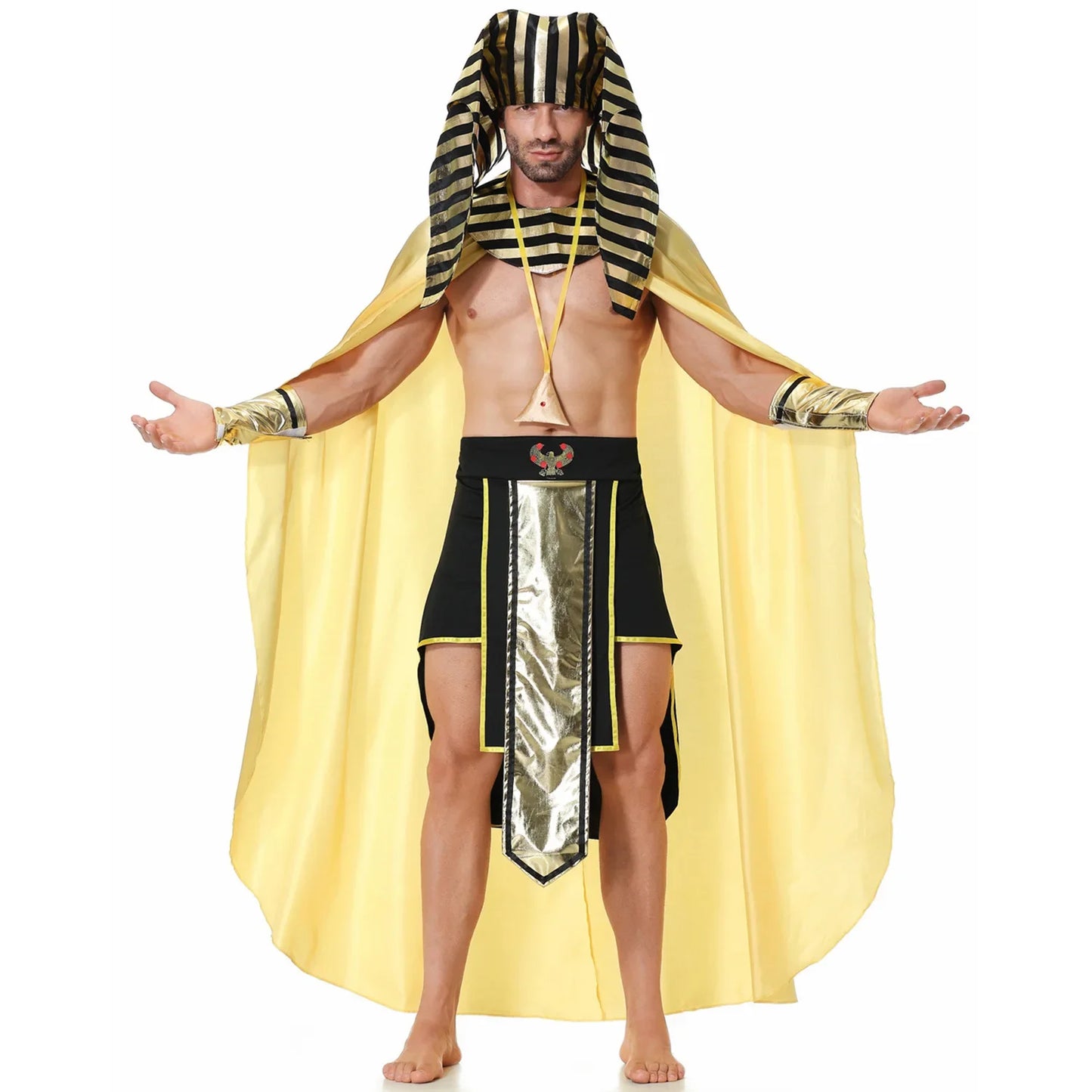 Men’s Pharaoh Tutankhamun Costume – Egypt King Cosplay for Purim & Halloween