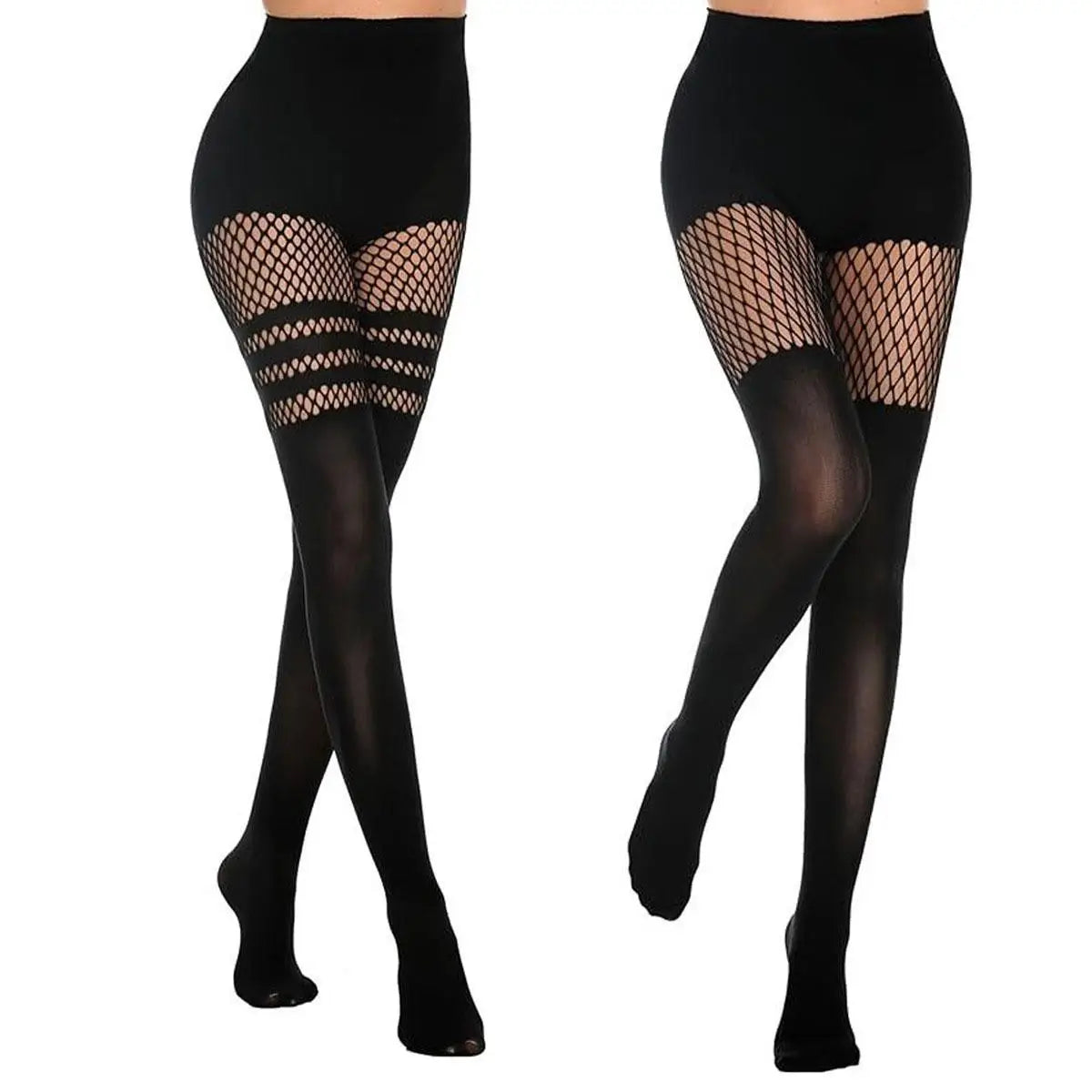 Night Out Glam – Sexy Black Mesh Tights