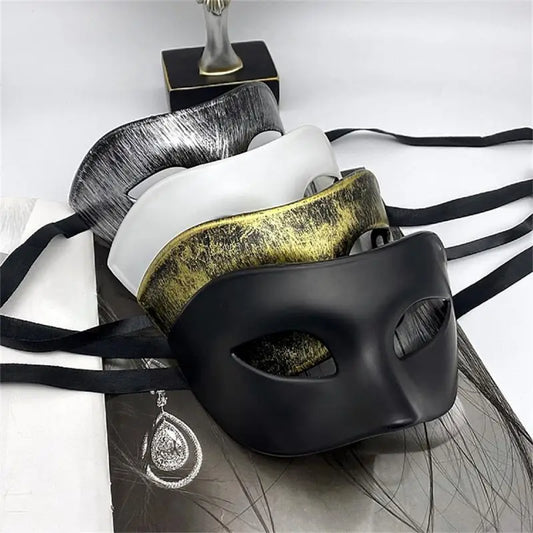 Masquerade Mask for Men and Women – Retro Pattern Solid Colour for Mardi Gras, Costume Parties, Weddings, and More