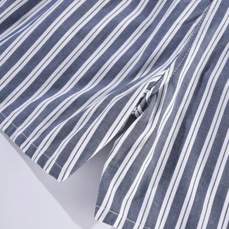 Men’s Classic Cotton Boxer Shorts – Casual, Loose, Striped & Plaid Sleepwear Underwear