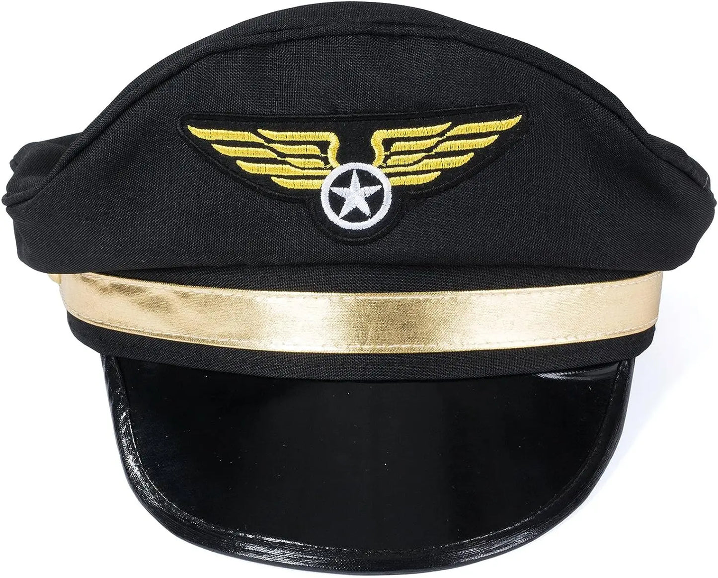 Pilot Costume Accessories Set of 4 – Hat, Badge, Tie & Sunglasses