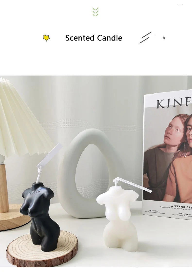Female Body Scented Candle – Handmade Aromatherapy Decorative Sculpture for Home & Photography
