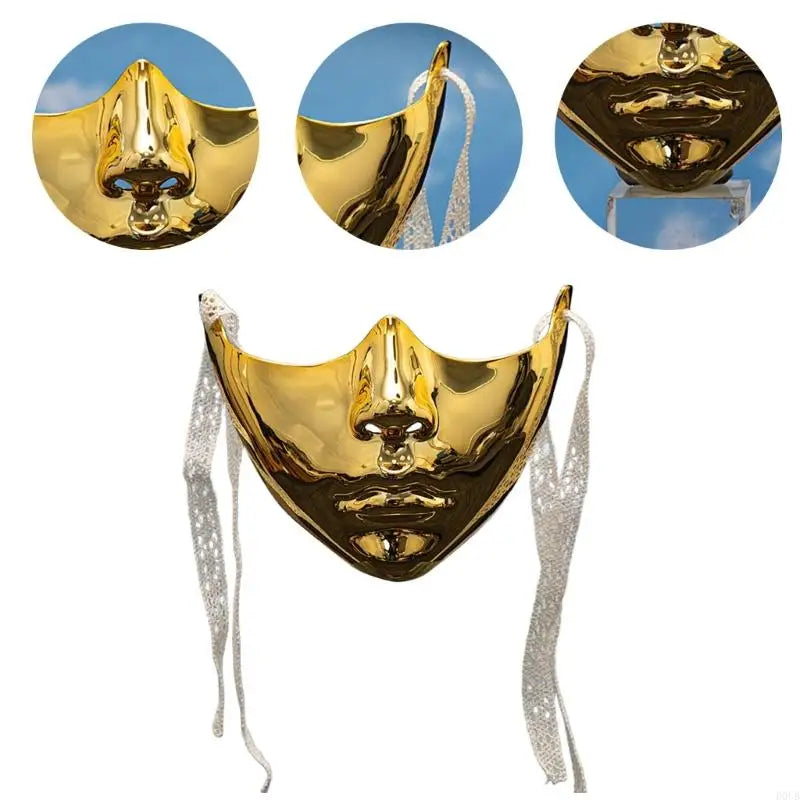 Mechanical Beauty Masquerade Mask – Aesthetic Half-Face Mask for Halloween, Cosplay & Parties
