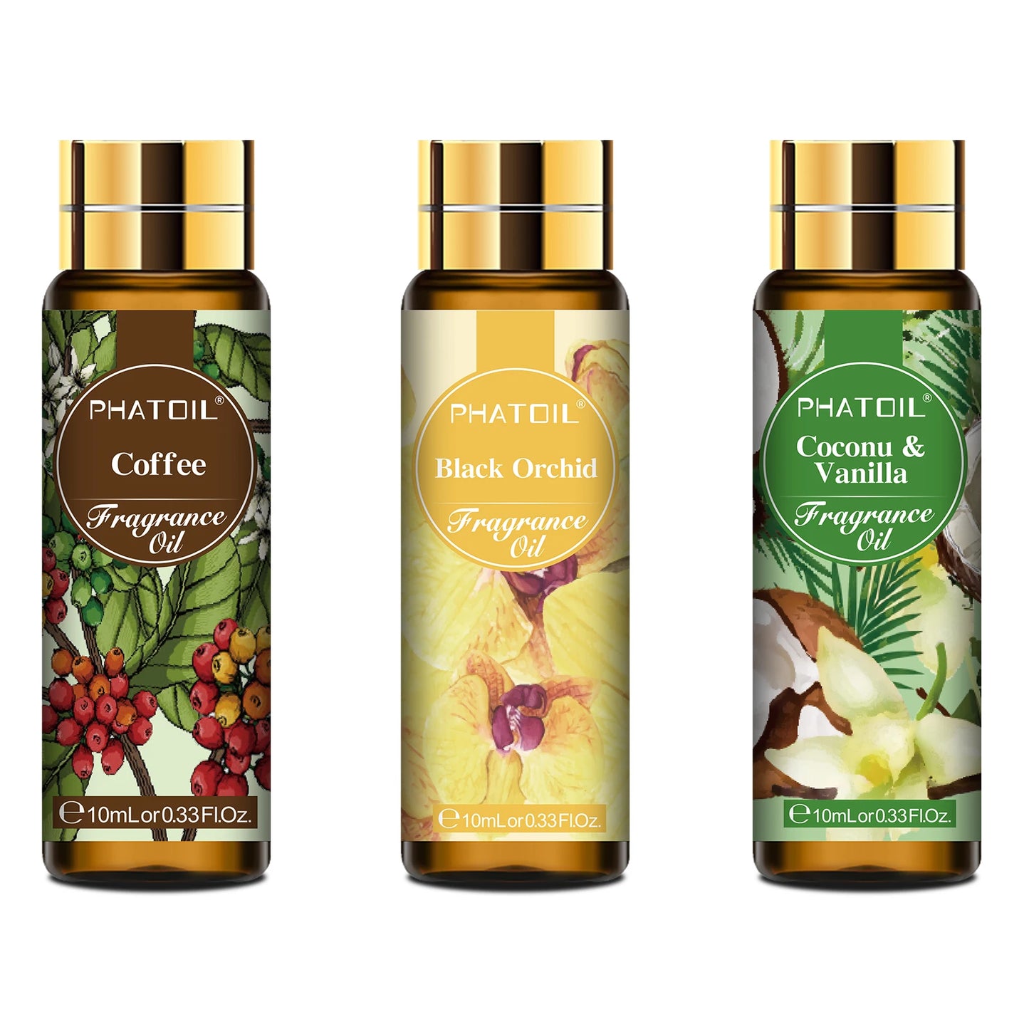 Coconut & Vanilla Fragrance Oil – Aromatherapy & Diffuser Scented Oils | White Musk, Bubble Gum, Baby Powder & More