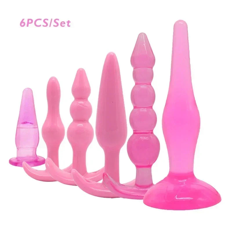 PlaySet 6-Piece Silicone Anal Training Kit – Waterproof Butt Plug Collection for All Levels