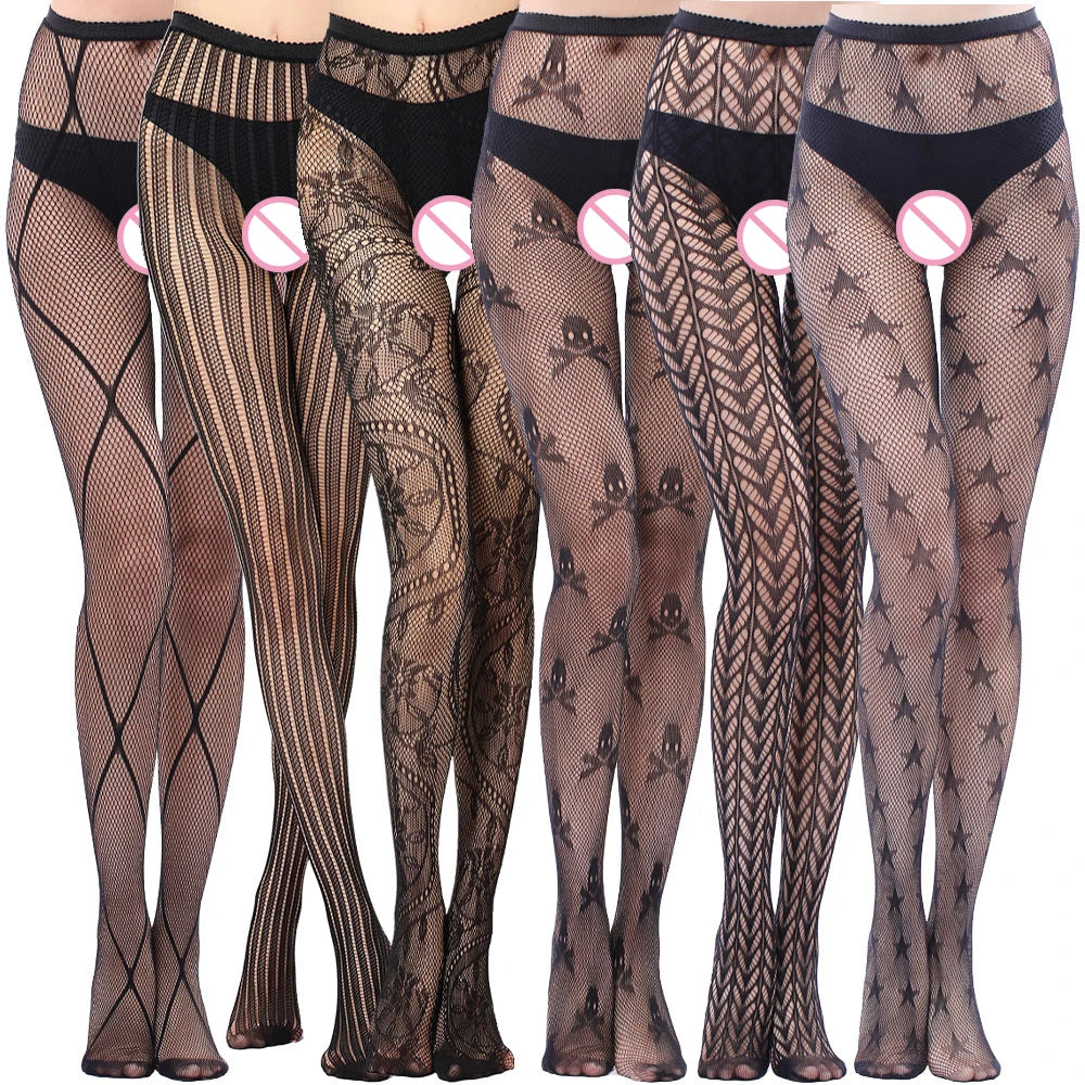 Night Queen – Gothic Fishnet Tights for Bold Women