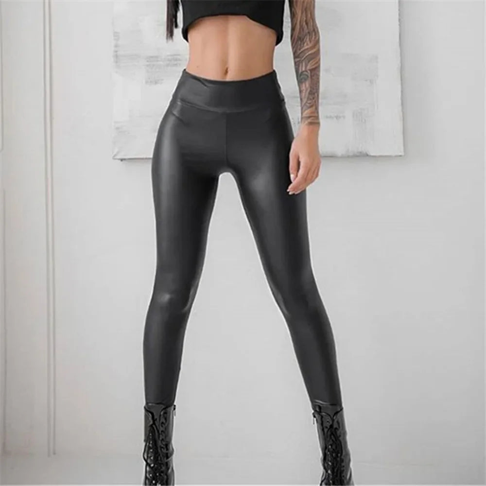 Flaunt Your Curves – Shiny PU Leather Pants That Sculpt & Seduce