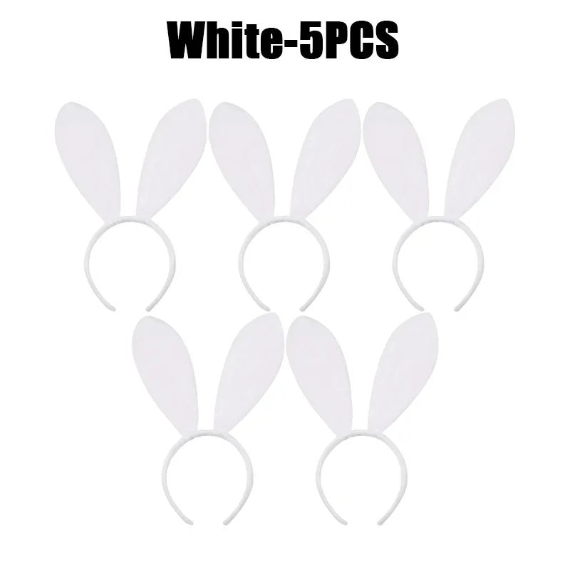 Bunny Ears Headband Set – 1-20 Pcs Rabbit Girl Hair Accessories for Easter, Halloween & Parties