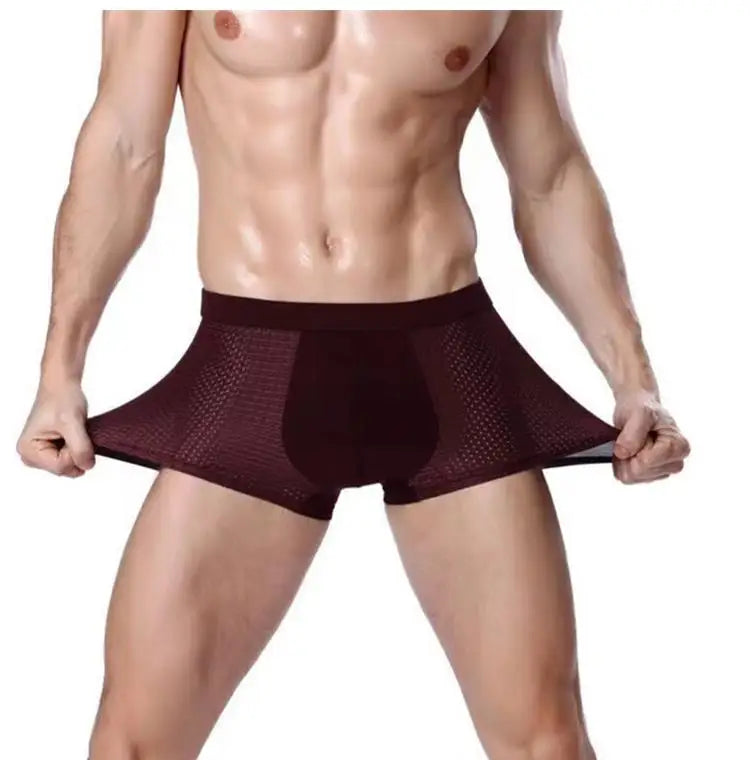 Slim Fit Comfort – Men’s Ice Silk Boxer Shorts 4 Pack