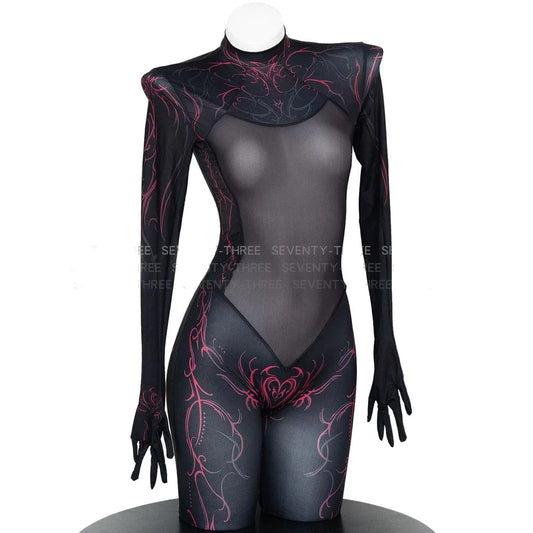 Sexy Vine Demon Bodysuit for Women – Sinfully Seductive Mutant Cosplay Costume with Pantyhose Style Fit