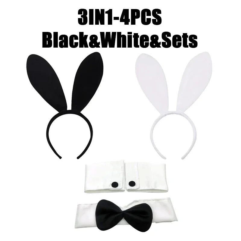 Bunny Ears Headband Set – 1-20 Pcs Rabbit Girl Hair Accessories for Easter, Halloween & Parties