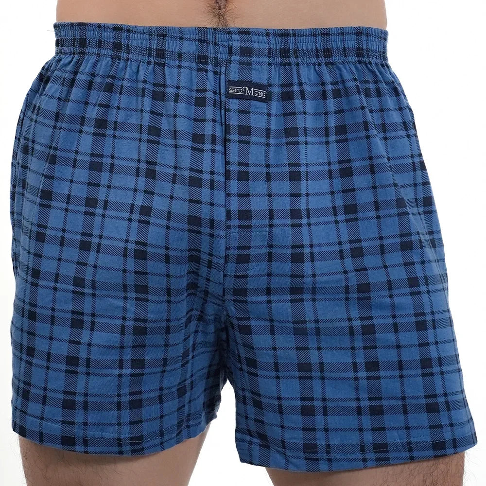 Men’s 100% Cotton Summer Pajama Shorts – Breathable, Casual Elastic Waist Home Shorts