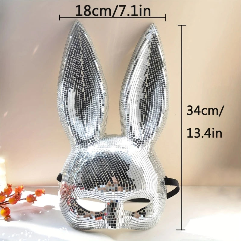 Realistic Rabbit Animal Face Mask – Adult Cosplay Accessory for Costume Parties & Events