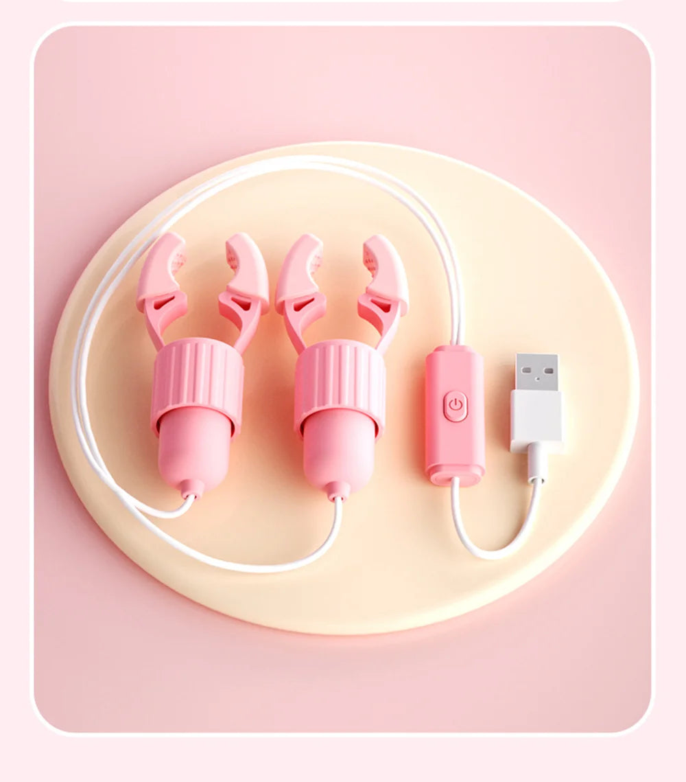 Sucking & Vibrating Nipple Clamp – Tongue Licking Massager for Breast, Clitoris & Labia Stimulation