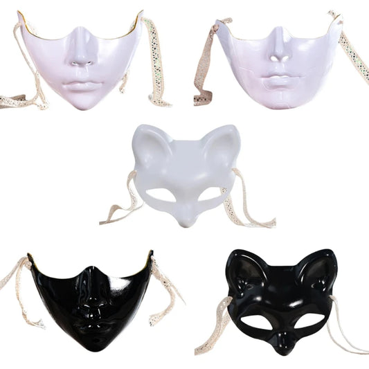 Mystique Masquerade Half-Face Mask – Unisex Costume for Cosplay & Halloween