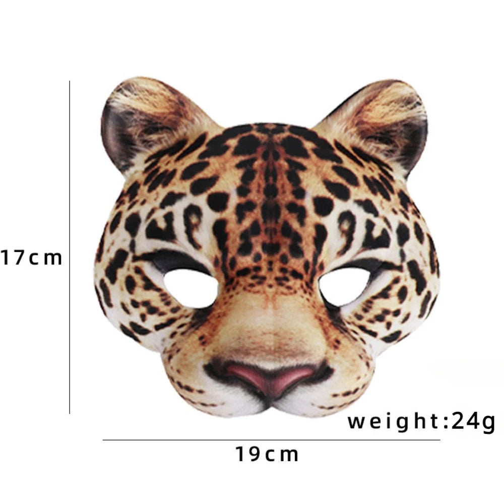 3D Animal Masks – Tiger & Pig Half-Face Masquerade Masks for Carnival & Costume Parties